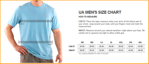 Under Armour Size Chart Singapore